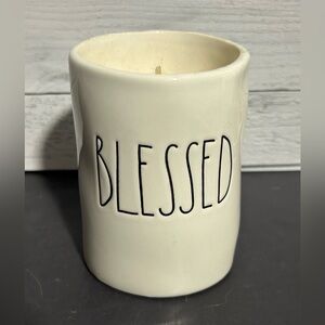 Rae Dunn BLESSED Ceramic Candle